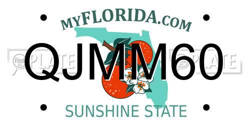 QJMM60 Florida License Plate
