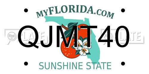 QJMT40 Florida License Plate