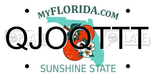 QJOQTTT Florida License Plate