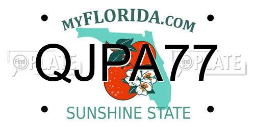 QJPA77 Florida License Plate