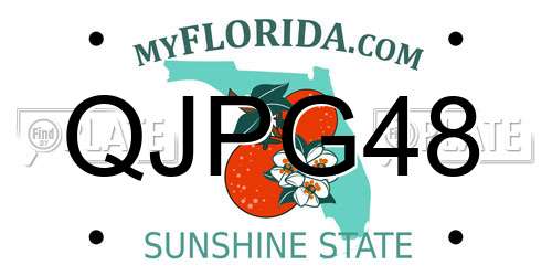 QJPG48 Florida License Plate
