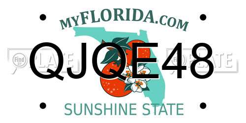 QJQE48 Florida License Plate