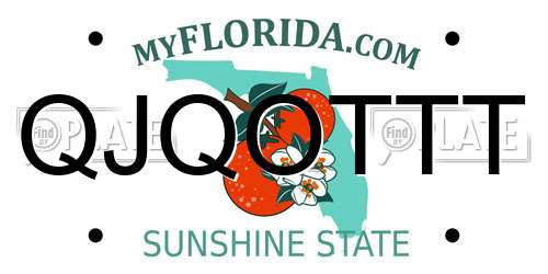 QJQOTTT Florida License Plate
