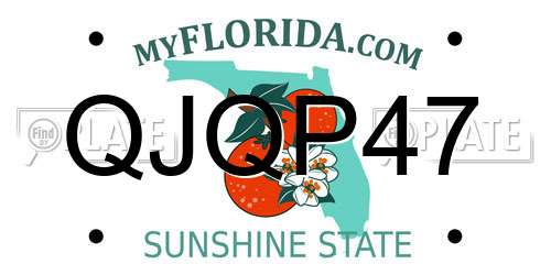 QJQP47 Florida License Plate