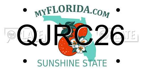 QJRC26 Florida License Plate