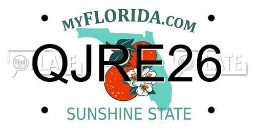 QJRE26 Florida License Plate