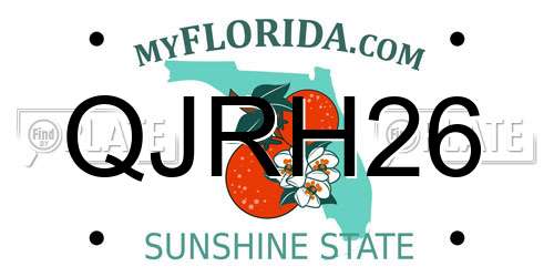 QJRH26 Florida License Plate