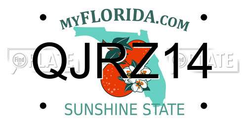 QJRZ14 Florida License Plate