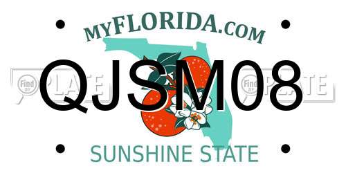 QJSM08 Florida License Plate