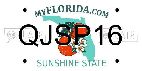 QJSP16 Florida License Plate
