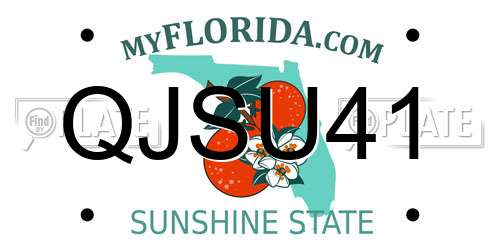 QJSU41 Florida License Plate