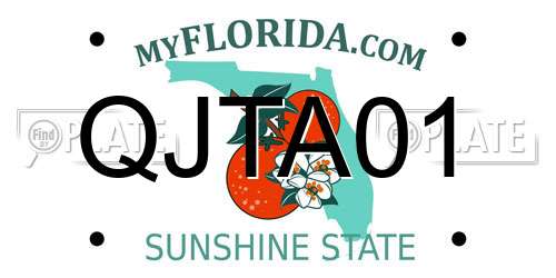 QJTA01 Florida License Plate