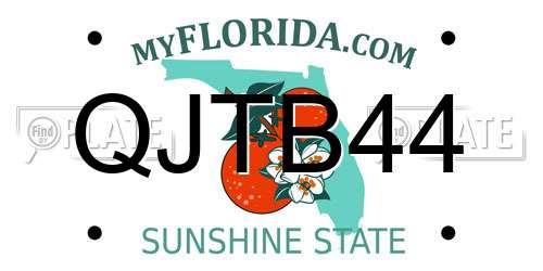 QJTB44 Florida License Plate