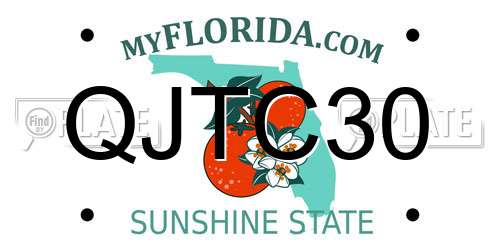 QJTC30 Florida License Plate