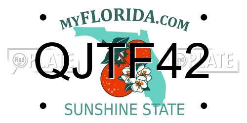 QJTF42 Florida License Plate