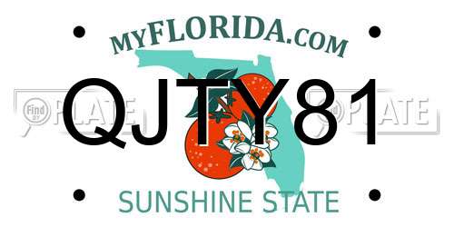 QJTY81 Florida License Plate