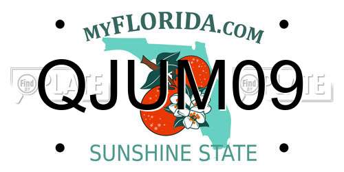 QJUM09 Florida License Plate