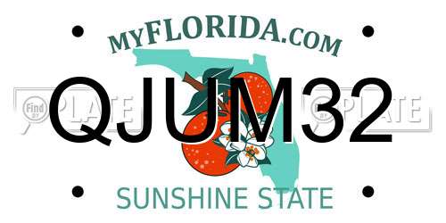 QJUM32 Florida License Plate