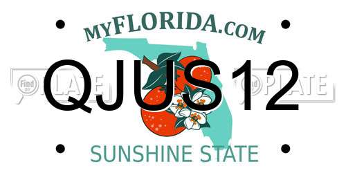 QJUS12 Florida License Plate
