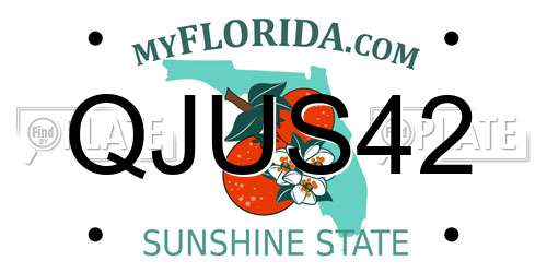 QJUS42 Florida License Plate