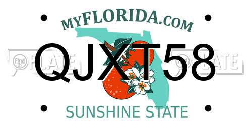 QJXT58 Florida License Plate