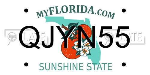 QJYN55 Florida License Plate