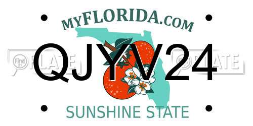 QJYV24 Florida License Plate