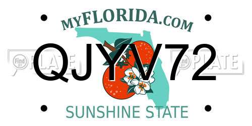 QJYV72 Florida License Plate