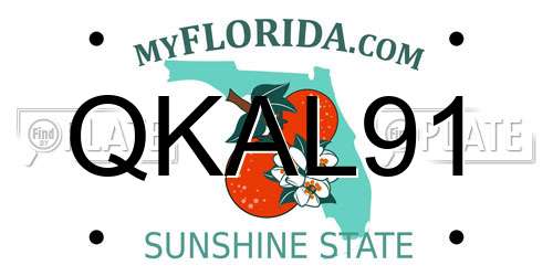 QKAL91 Florida License Plate