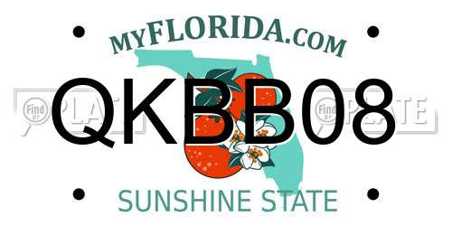 QKBB08 Florida License Plate