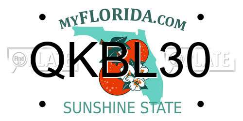 QKBL30 Florida License Plate