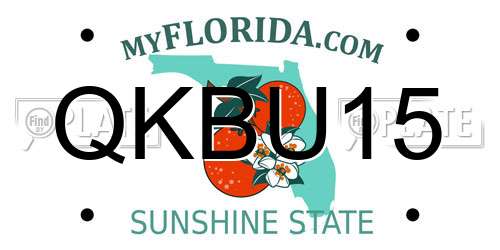 QKBU15 Florida License Plate