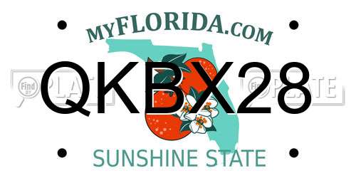 QKBX28 Florida License Plate