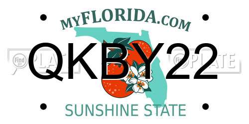 QKBY22 Florida License Plate