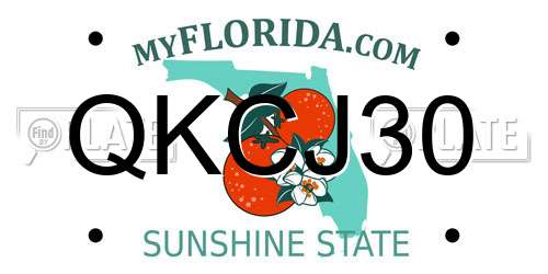 QKCJ30 Florida License Plate