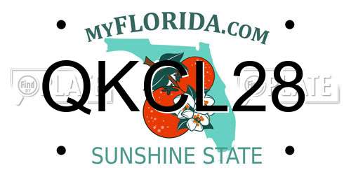 QKCL28 Florida License Plate