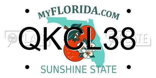QKCL38 Florida License Plate