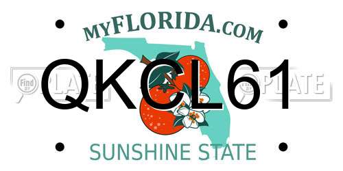 QKCL61 Florida License Plate