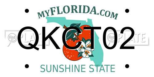 QKCT02 Florida License Plate