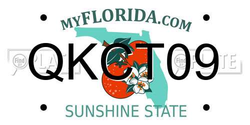 QKCT09 Florida License Plate