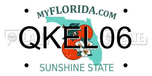 QKEL06 Florida License Plate