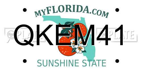 QKEM41 Florida License Plate