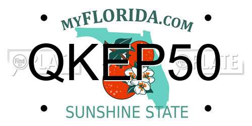 QKEP50 Florida License Plate