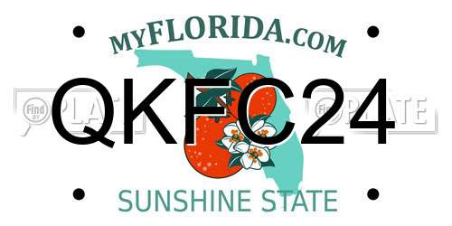 QKFC24 Florida License Plate