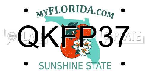 QKFP37 Florida License Plate