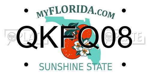QKFQ08 Florida License Plate