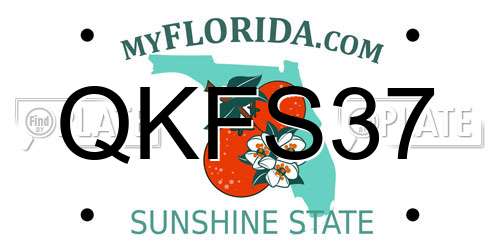 QKFS37 Florida License Plate