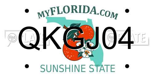 QKGJ04 Florida License Plate