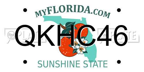 QKHC46 Florida License Plate