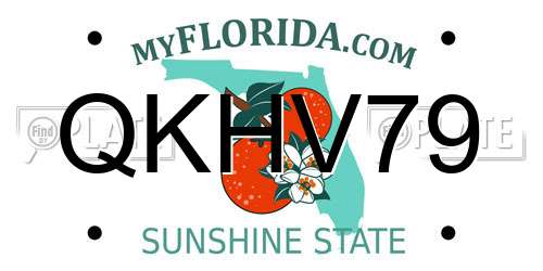 QKHV79 Florida License Plate
